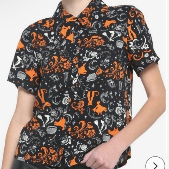 Disney Her Universe Black and Orange Graphic Shirt - Picture 1 of 6